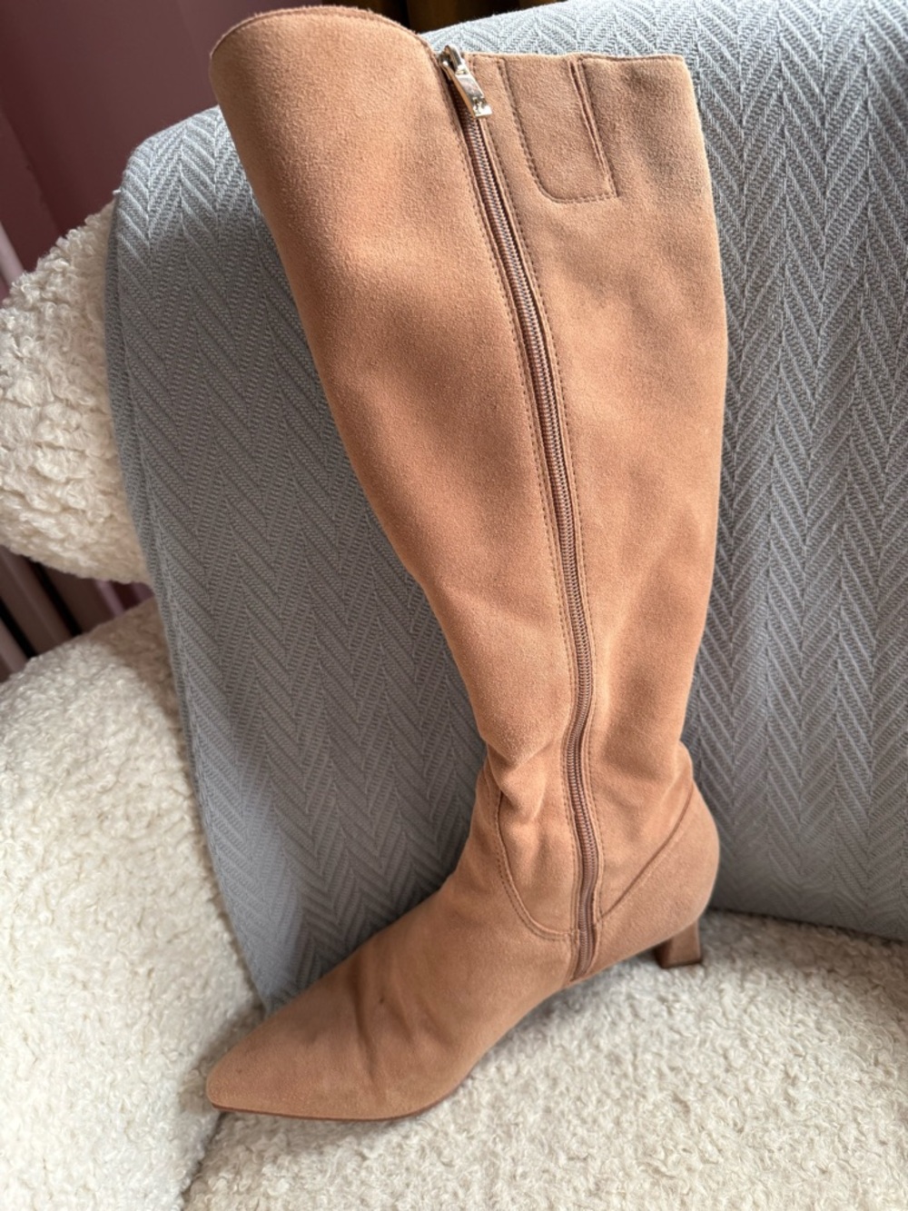 Naturalizer Deesha Suede Knee-high Boots in Tan - Picture 14 of 16